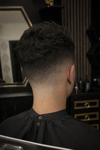 Rekonstruerat Instagramkoncept med en skin fade bakifrån